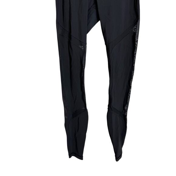Lululemon The Lab Black Mesh Back‎ Detail Leggings Pants Women’s Size 4 - Picture 3 of 9